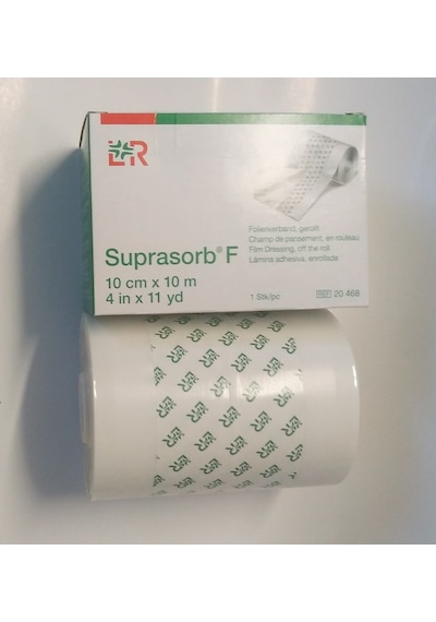 LR Suprasorb F Su Geçirmez Şeffaf Film Yara Örtüsü 10 CM x 10 M