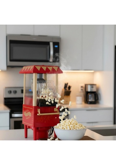 Sağlıklı Atıştırmalıklar İçin Yağsız Popcorn Makinesi Renkli