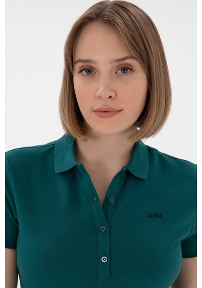 U.S. Polo Assn. Kadın Koyu Yeşil Basic Polo Yaka Tişört 50305764-VR101 U.S. Polo Assn. Kadın Koyu Yeşil Basic Polo Yaka Tişört 50305764-VR101