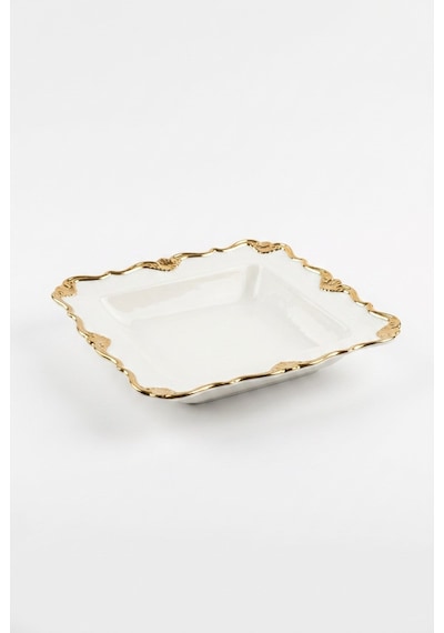 Elıze 6lı Yemek Tabağı 22 Cm Beyaz - Altın