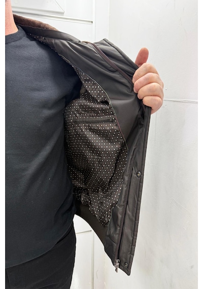 Santa Marco Muratti Dmctekstil Erkek Mrc-377 Hakim Yaka Spor Kesim Dar Kalıp Yakası Kürklü Kışlık Mont Koyu Kahverengi Santa Marco Muratti Dmctekstil Erkek Mrc-377 Hakim Yaka Spor Kesim Dar Kalıp Yakası Kürklü Kışlık Mont Koyu Kahverengi