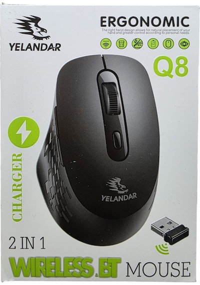 Kablosuz, Şarj Edilebilir 5 Tuşlu Bilgisayar Faresi Q8 - Kablosuz Mouse Ba150-q8