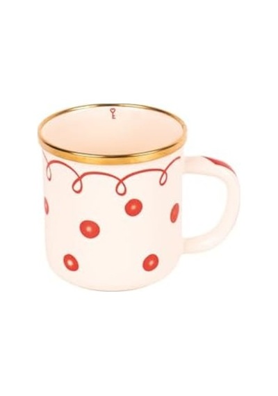 Merry Dots Yılbaşı Temalı Emaye Kupa Acı Kahve