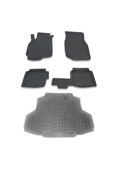 Mitsubishi Lancer 2003-2008 Havuzlu Paspas Ve Bagaj Havuzu Seti B Siyah
