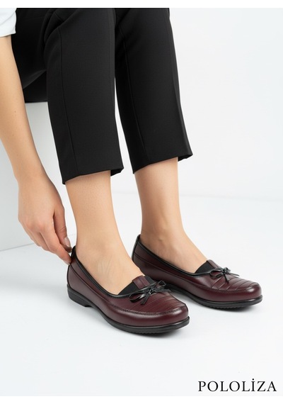 Pololiza Hakiki Deri Astarlı / Kışlık / Günlük Anatomik Tam Ortopedik Topuk Jelli / Anne Ayakkabısı Bordo Pololiza Hakiki Deri Astarlı / Kışlık / Günlük Anatomik Tam Ortopedik Topuk Jelli / Anne Ayakkabısı Bordo