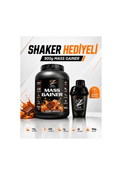Vitamin Destekli Mass Ganier 900 Gr Caramel + Premium Shaker  Karamel