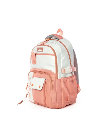 Unisex Ortaokul Lise Okul Sırt Çantası Çok Gözlü 16 İnç Laptop Bölmeli Soft Kumaş Pembe