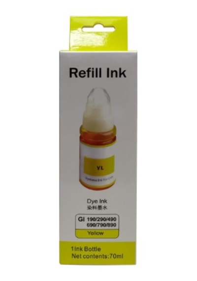 Uyumlu Mürekkep . Refıll Ink Unıversal Gı-490/gı-890 Sarı