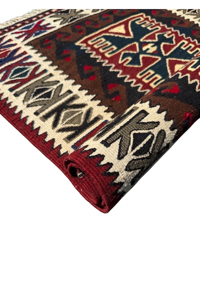 El Dokuma Sıfır Uşak Eşme Kilimi 73x120 Kök Boya %100 Yün Kilim