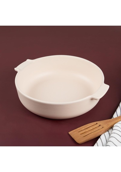 Yıldız Elissa Yuvarlak Fırın Kabı Mat Beyaz 27 Cm Çok Renkli