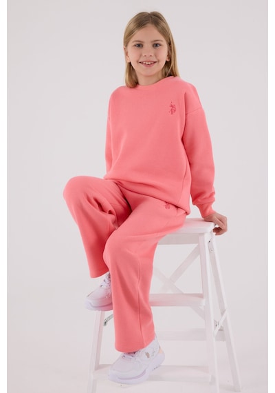 U.S. Polo Assn. U.s. Polo Assn Kız Çocuk Pembe Eşofman Takımı Us2301-c-v1 Pembe