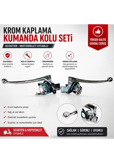Cg Uyumlu Debriyaj Ve Ön Fren Kolu Kütükleri Takımı - Komple Nikel Elcik