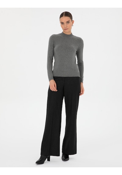Pierre Cardin Kadın Gri Melanj Kazak /triko 50315768-vr086 Gri Melanj