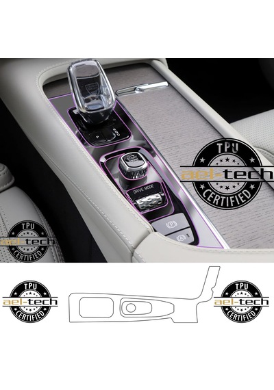 Volvo Xc90 Uyumlu Vites Etrafı Piano Black Tpu Koruyucu 2019-2024