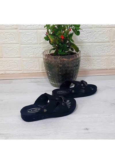 Fiyra Kajma Siyah Renk Erkek Çocuk Günlük Terlik 001