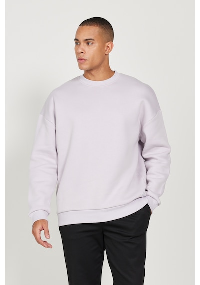 AC&Co / Altınyıldız Classics Erkek Lıla Oversize Fit Bol Kesim Pamuklu İçi Polarlı Bisiklet Yaka Sweatshirt Lila AC&Co / Altınyıldız Classics Erkek Lıla Oversize Fit Bol Kesim Pamuklu İçi Polarlı Bisiklet Yaka Sweatshirt Lila