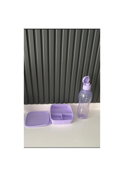 Eco Şişe 750 Ml Ve 550 Ml Bölmeli Beslenme Lila