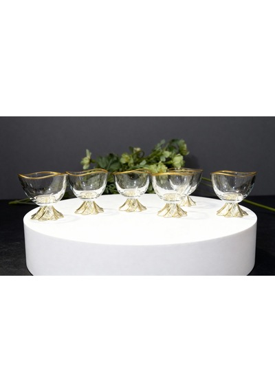 Çnr Home Collection Kahve Yani Mini Lokumluk 6 Lı Altın
