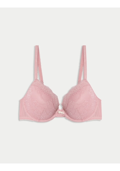 Marks & Spencer Dantelli Balenli Plunge Sütyen T33000318 Pembe