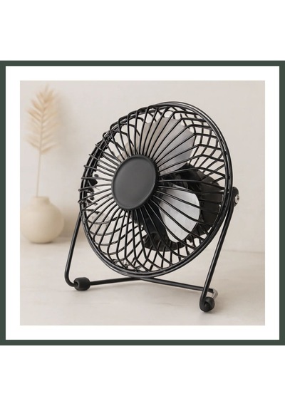 Bezos Usb Şarjlı Metal Mini Masaüstü Fan 14.5x7.5x15 Cm Nhr