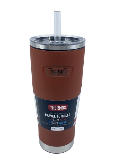 Thermos Icon Is115 0,53l Slide Lock Mug Wstraw Pipetli Termos - Saddle Kahverengi