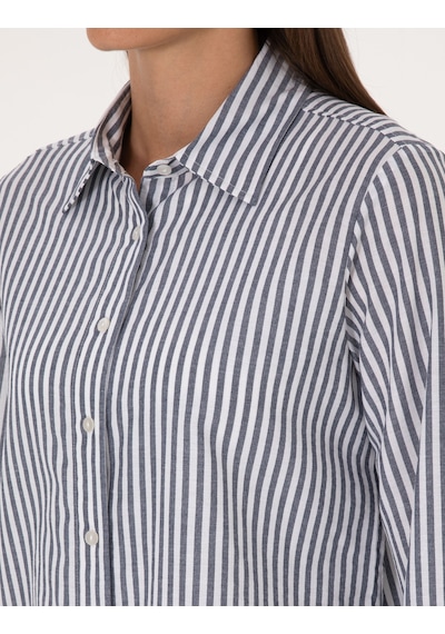 Pierre Cardin Kadın Lacivert Gömlek Desenli 50318226-vr033 Lacivert