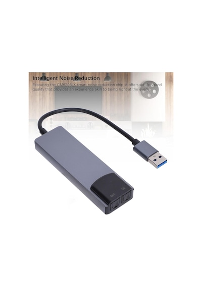 overzone 6 İn 1 Usb Harici Ses Kartı, ENT 5.1 Ve 7.1 Kanal, Spdıf Optik Giriş Çıkış, Mikrofon Line In Front Rear Center Bass, Usb 2.0, 32/44/48khz, Aes/ebu Iec60958, Windows Mac Uyumlu Zr1311