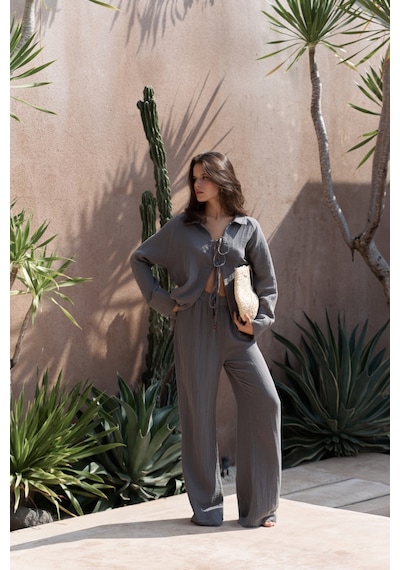 Mai Collection Mai Studios Co. Bali Boncuklu Antrasit Müslin Takım Antrasit Mai Collection Mai Studios Co. Bali Boncuklu Antrasit Müslin Takım Antrasit