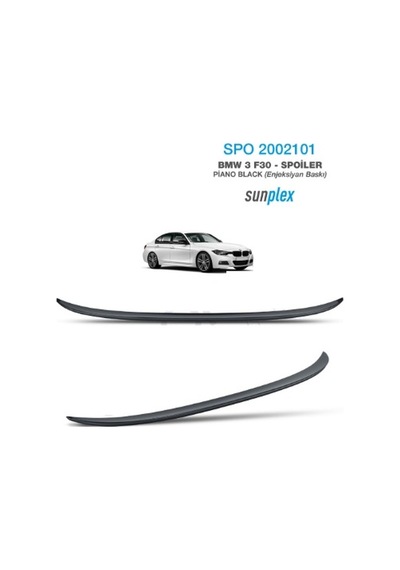Bmw 3 Serisi F30 Piano Black Spoiler 2012-2018 Arası Sunplex