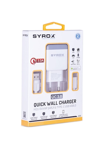 Syrox Type-C Quıck Charging Set / 3.0 Mah Yeni (Syx-Q32)