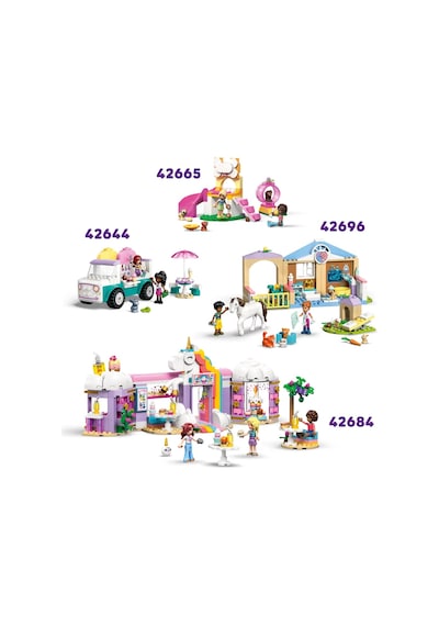 LEGO® Friends Tek Boynuzlu At Pasta Dağıtım Arabası 42675 - 4 yaş ve üzeri çocuklar için Yaratıcı Oyuncak Yapım Seti (67 Parça)