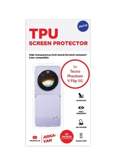 Tecno Phantom V Flip 5g Mat Arka Ve Yan Koruyucu Tpu Film