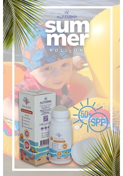 Bonny Kids Sun Screen Cream 50spf Roll-on&bebek/çocuk Güneş Kremi