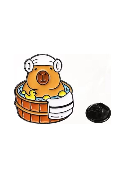 Capybara Kadın Broş, Çocuk Broş, İğneli Broş, Klipsli Broş Yaka Broşu, Çeket Yaka İğnesi, Mineli B77