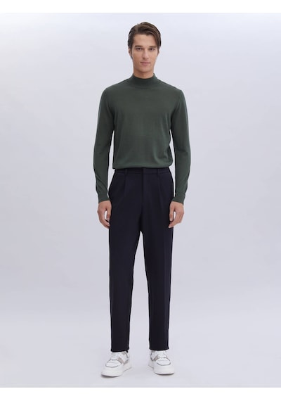 Kip Lacivert Örme Carrot Fit Casual Pantolon Çok Renkli