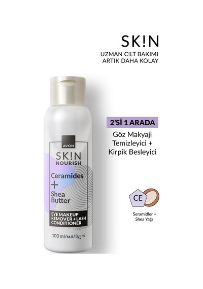 Avon Skin Besleyici Göz Makyajı Temizleyici Kirpik Bakım Kremi 100 ML