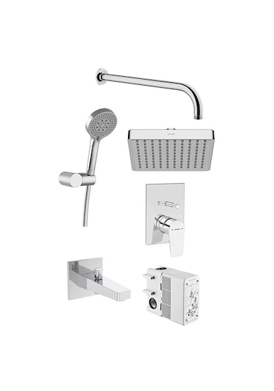 Artema Flow Square A49322 Ankastre Banyo Seti, Krom