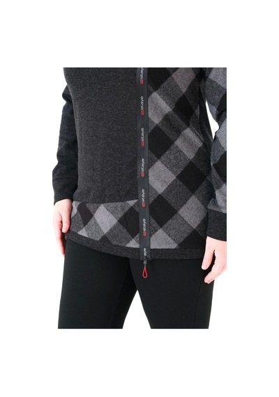 Lady Majestic Kadın Büyük Beden Sweatshirt Antrasit