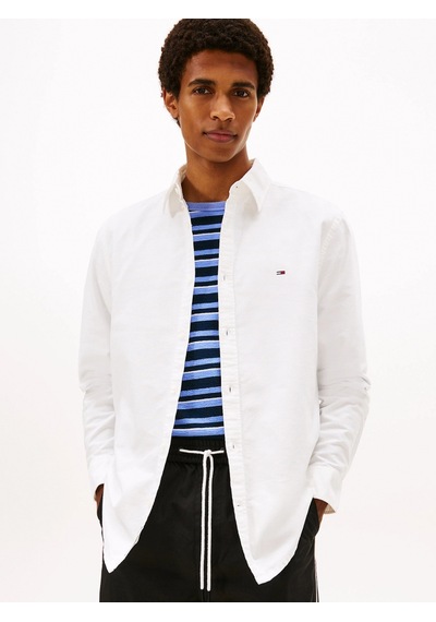 Tommy Hilfiger Tjm Normal Kesim Oxford Erkek Beyaz Gömlek Dm0dm22836ybl Beyaz