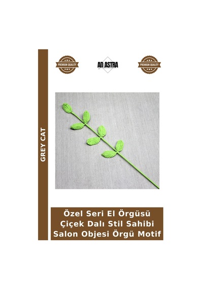 Özel Seri El Örgüsü Çiçek Dalı Stil Sahibi Salon Objesi Örgü Motif Çok Renkli