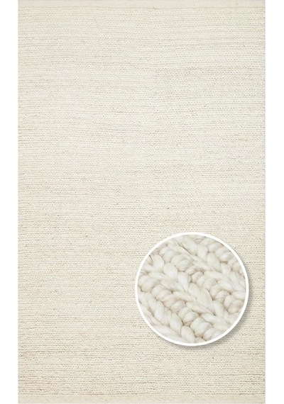 Eko Halı Jade Jd 07 Light Beige Naturel Kazak Örgü Desenli El Dokuma Örgü Halı Bej