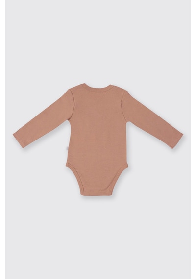 Panço Kız Bebek Gül Uzun Kollu Body Pembe 2421GN03002