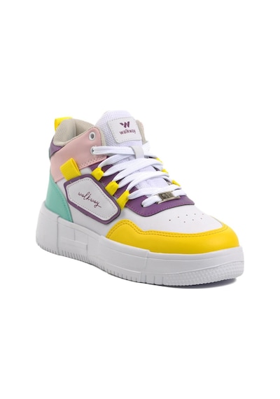 Walkway Nefertiti Beyaz-sarı Unisex Hi Sneaker 001