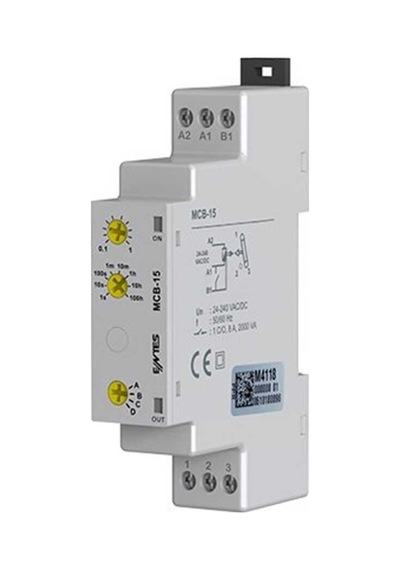 Entes M4118 Mcb-15 Çok Fonksiyonlu 24-240vac/dc Dın I Zaman Rölesi Çekme-bırakma Gecikmeli