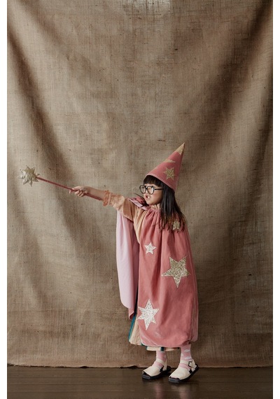 Meri Meri - Pink Velvet Wizard Costume - Pembe Büyücü Kostümü 0 - 99