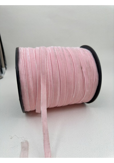 Paşateks- 1 Cm Düz Kadife-5 Metre -a.pembe