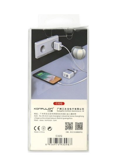 Ilkeshop Konfulon C32q 3.0 Quick Type-c Seyahat Şarj Cihazı
