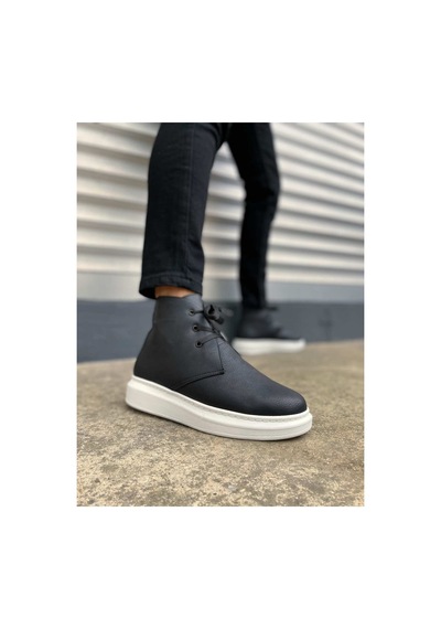 DMR Elegance Jy207 Oslo Bağcıklı Ortopedik Taban Cilt Erkek Spor Bot Cbt Siyah