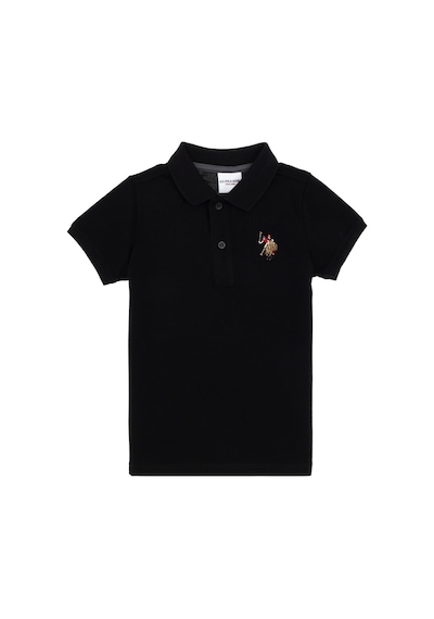 U.S. Polo Assn. Erkek Çocuk Siyah Basic Polo Yaka Tişört 50306484-VR046