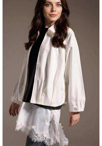 Defacto Relax Fıt Dokuma Blazer Ceket G7722ax26sper105 Ekru-er105